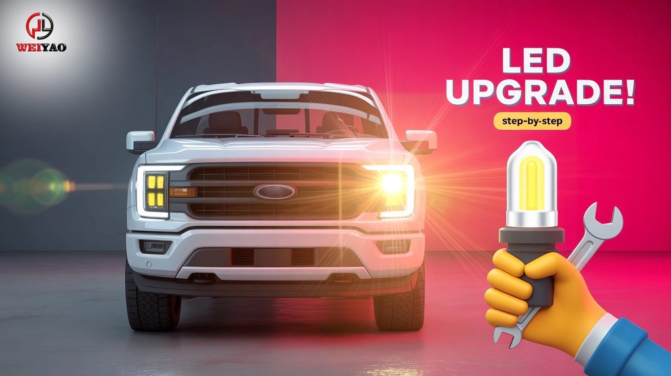 Panduan langkah demi langkah untuk mengganti lampu truk dengan LED