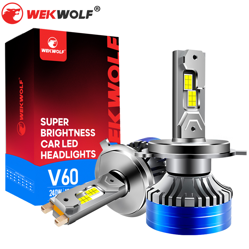 Penampilan Novel Super Bright 240W 24000LM LED Car Lampu Mobil V60 H4