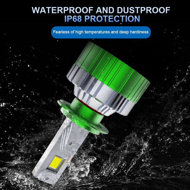 Penjualan Langsung Pabrik Tiga Tabung Tembaga Daya Tinggi 260W 26000LM Tegangan Lebar 12V-24V Bohlam Lampu Depan LED untuk Mobil & Truk