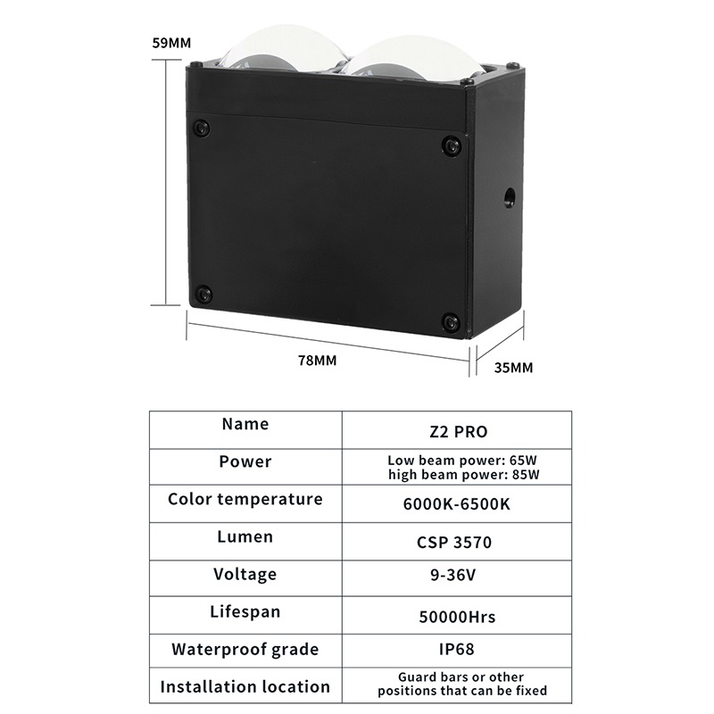 Lampu Sorot Mobil Lensa Lampu Kisi Led dengan DRL dan Kipas Lampu Kabut Berkendara Lampu Tambahan Eksternal untuk Truk Kendaraan Off-Road