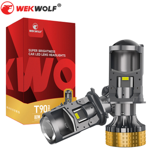 Seri T90Pro | H4/9003/HB2 LED Headlight Bulbs dengan Lensa Proyektor Mini HI/LO Beam 