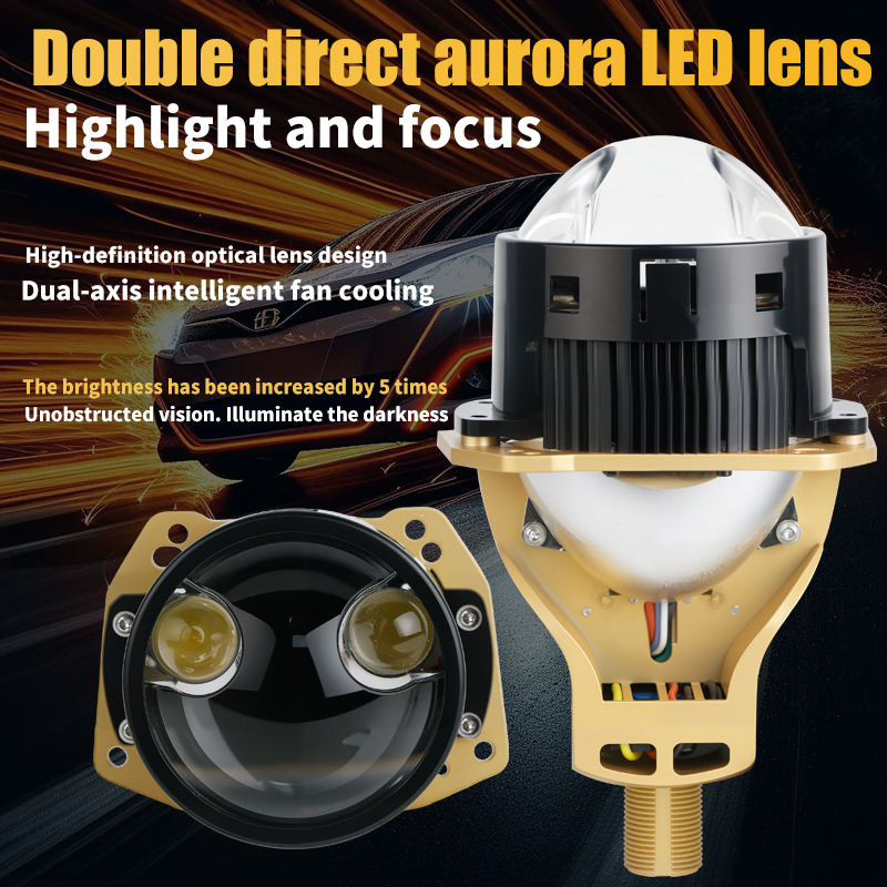 Seri T14 | 3 inci balok rendah tinggi non destruktif cangkir double rhd lhd bi led proyektor lensa lensa lampu lampu lampu