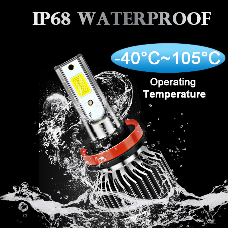 Grosir Bohlam Lampu Depan Mobil LED 12V Tahan Air Chip COB 4800LM 48W Super Terang