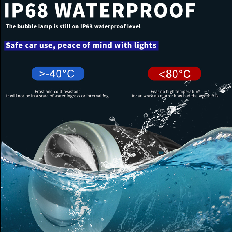 Mengubah warna 2-inci dual balok bi proyektor lensa lampu LED dengan remote control