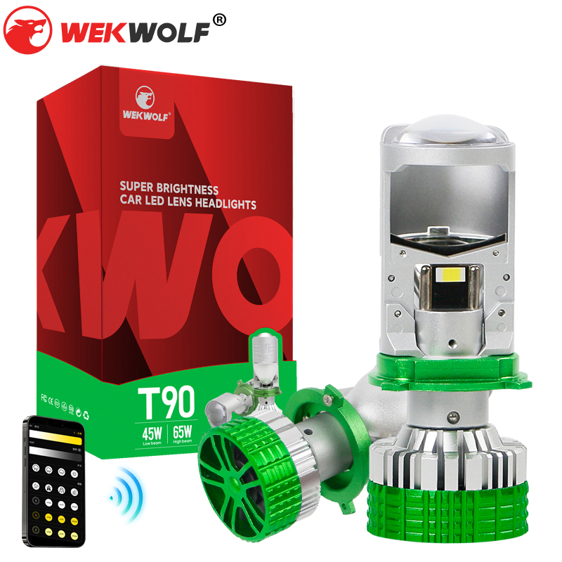 Mengubah warna 6000K 4300K ​​3000K 3000k mini proyektor Lensa lampu lampu LED dengan remote control