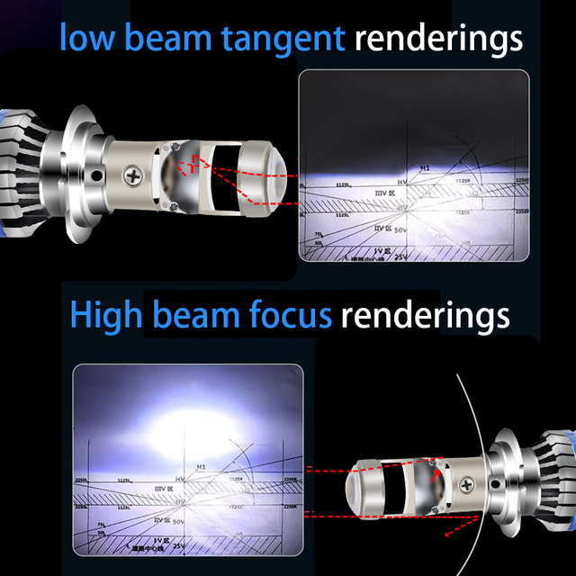 Bola lampu lampu LED 8400lm yang disesuaikan dengan lensa proyektor mini