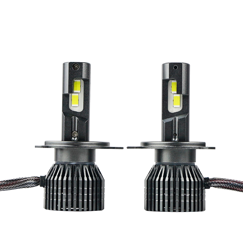 Bohlam Lampu Depan LED Hitam Aluminium Tahan Lama V45 H4 dengan Balok Tinggi Dan Rendah 