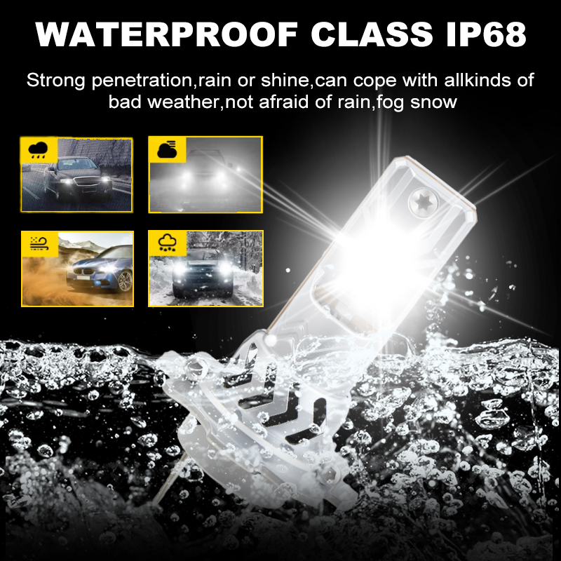 Bohlam Lampu Depan Otomatis Plug And Play Ukuran 1:1 Semua Dalam Satu dengan Kipas CANBUS 12V H7 H11 9005 9006 Pengganti Bohlam LED Mobil