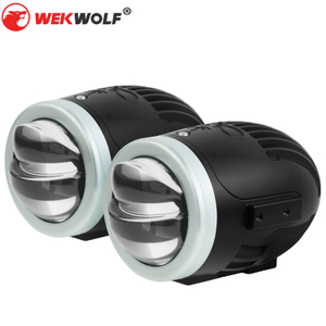 2 inci tri-color BI LED Lampu Kabut Lensa Proyektor 3000K 4300K ​​6000K Universal Dengan Remote Control