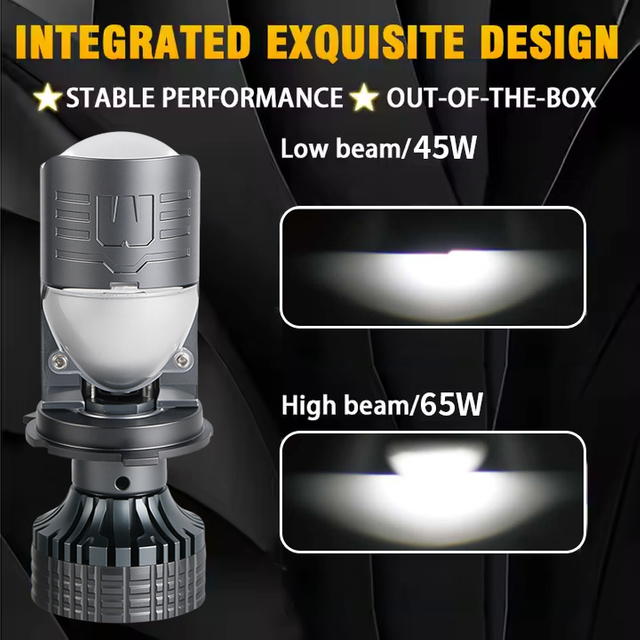  Seri T90S | 12V High/Low Balok Mini HD Bi-LED Projector Lensa LED Headlight Bohl