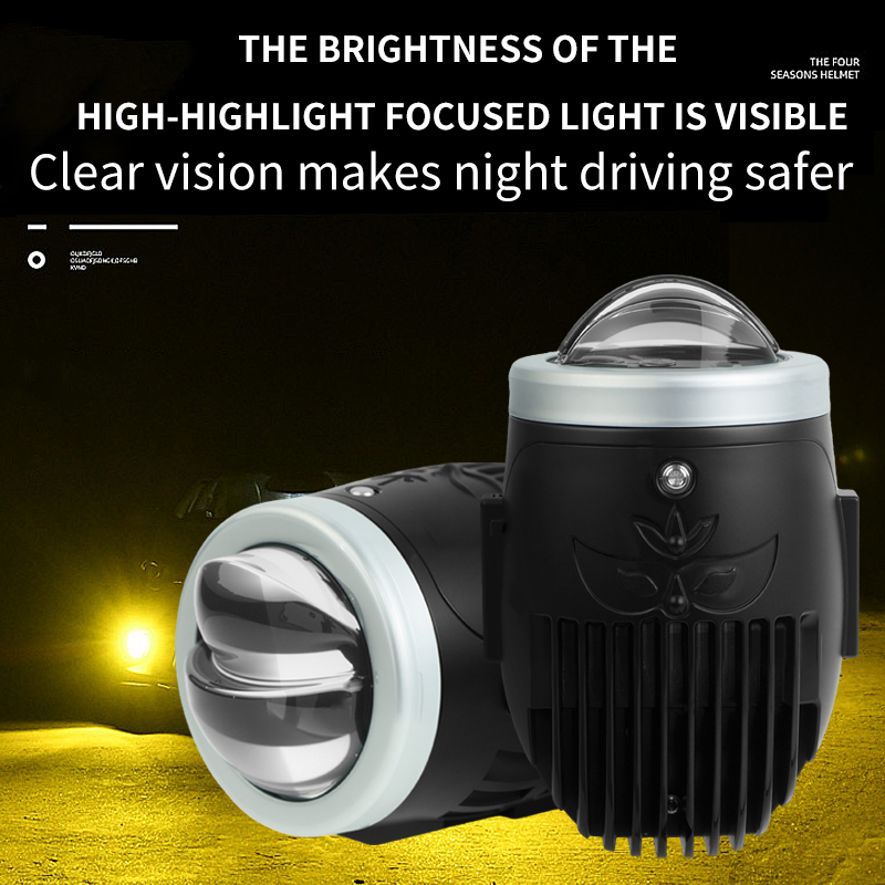 Aplikasi Remote Kontrol Berkualitas Tinggi Baru 2-Inch Dual Beam Projector Lensa LED Fog Light