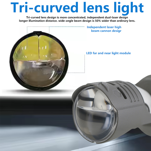  Seri T91 | 12V Tinggi Balok Rendah Dual-Head Laser Design LED Headlight Headlight dengan Lensa Proyektor HD