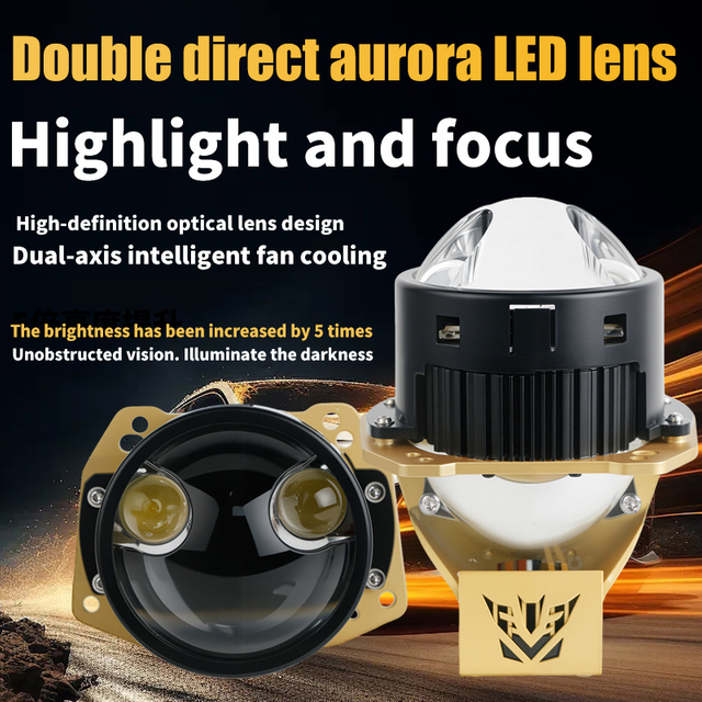  T13 Series | 3.0-inci 124W/164W Laser Dual Direct BI Projector Lens Lensa LED LED Headlight