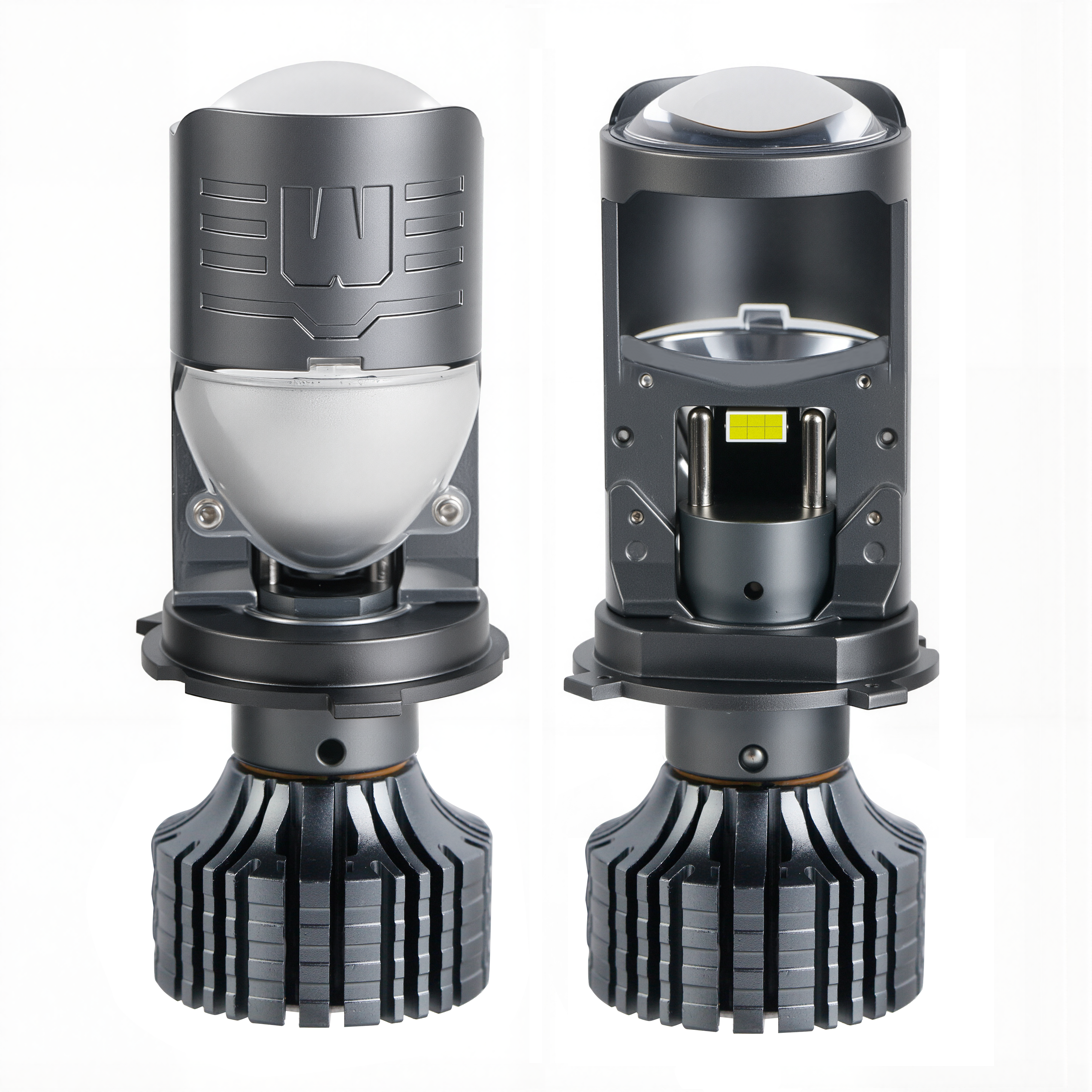 Lampu Mobil LED 80W/100W Tahan Air dengan Lensa Proyektor Mini H4 H4 