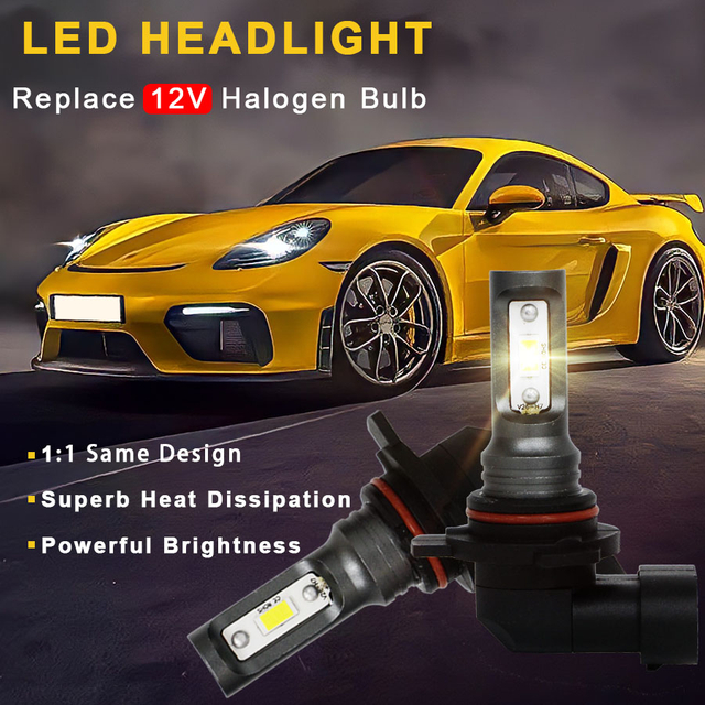 OEM 1:1 Desain Plug And Play 12V Non-polaritas Bola Lampu Depan LED Mobil Mini Nirkabel All-in-One