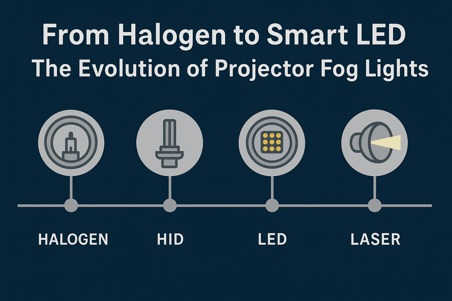 Evolusi Lampu Kabut Proyektor: Dari Teknologi Halogen hingga LED Cerdas