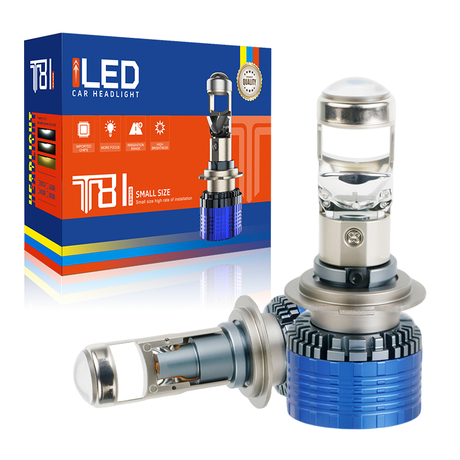 6000K Cool White 8400lm Mini Projector Lens Lensa LED LED Headlight Bulbs H7