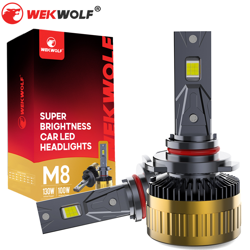 Bola lampu pengganti 130W 13000lm LED Headlight Bohlam 9012 HIR2