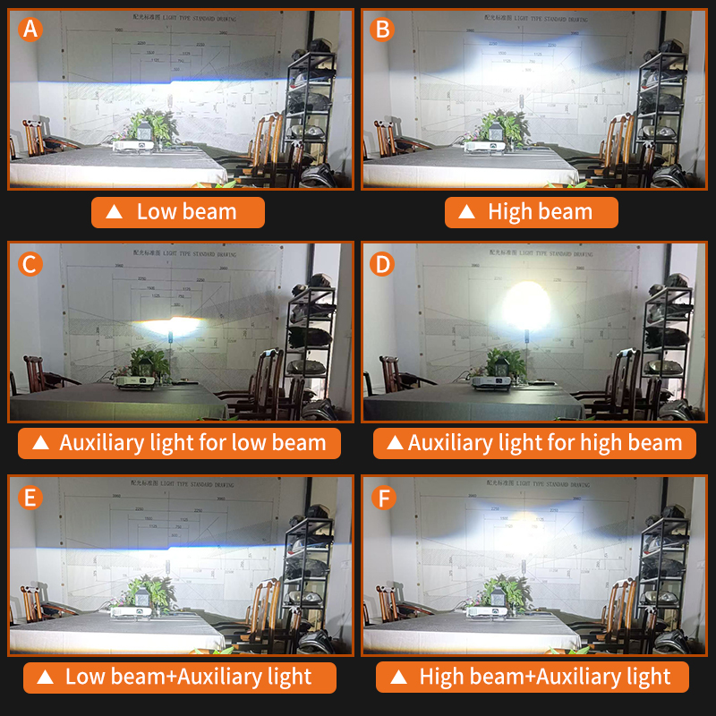 Super Bright 3 Inch Dual Cup BI LED Proyektor Lensa Lensa Lensa Lembah Mobil Retrofit Universal