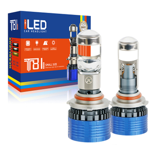 84W 6000K Upgrade Otomatis Lampu Depan Proyektor Kecil Lensa LED LED Headlight Bohl untuk Universal