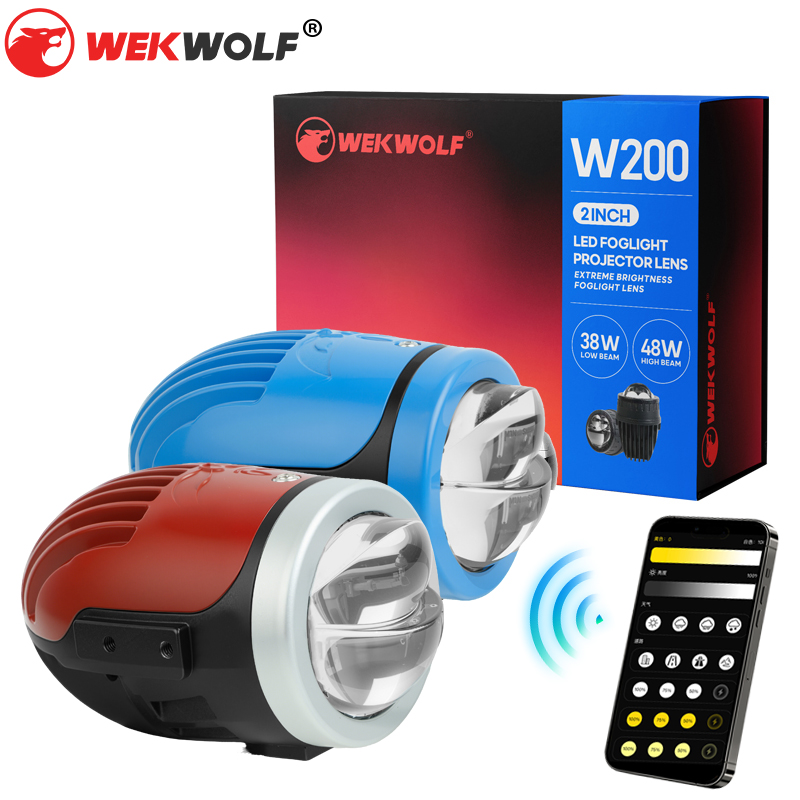 Aplikasi Remote Kontrol Berkualitas Tinggi Baru 2-Inch Dual Beam Projector Lensa LED Fog Light