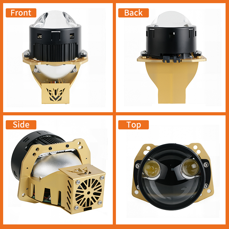  T13 Series | 3.0-inci 124W/164W Laser Dual Direct BI Projector Lens Lensa LED LED Headlight