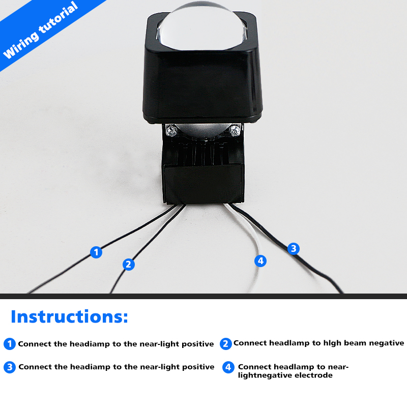 1,5 inci mini laser hi/lo balok proyektor lampu ganda lensa modul matrix mobil LED lampu lampu