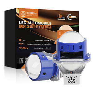 Super Bright 3 Inch Dual Cup BI LED Proyektor Lensa Lensa Lensa Lembah Mobil Retrofit Universal