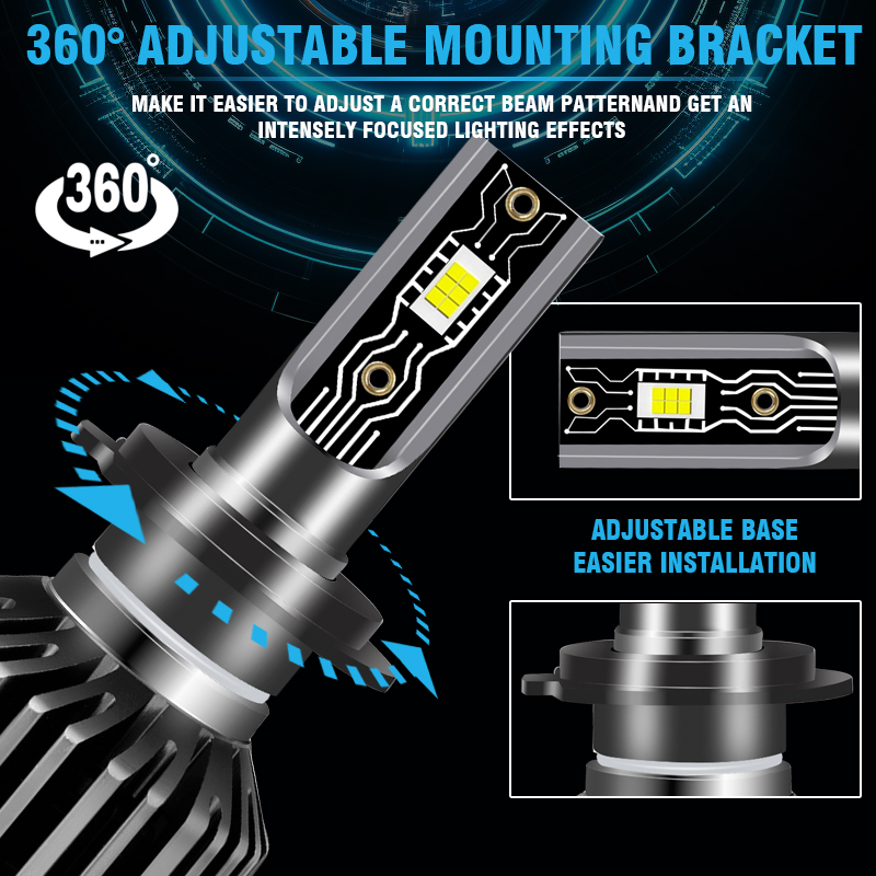 Grosir CSP 3570 Chips 6000K 60W 6000LM Otomotif Lampu LED Headlight