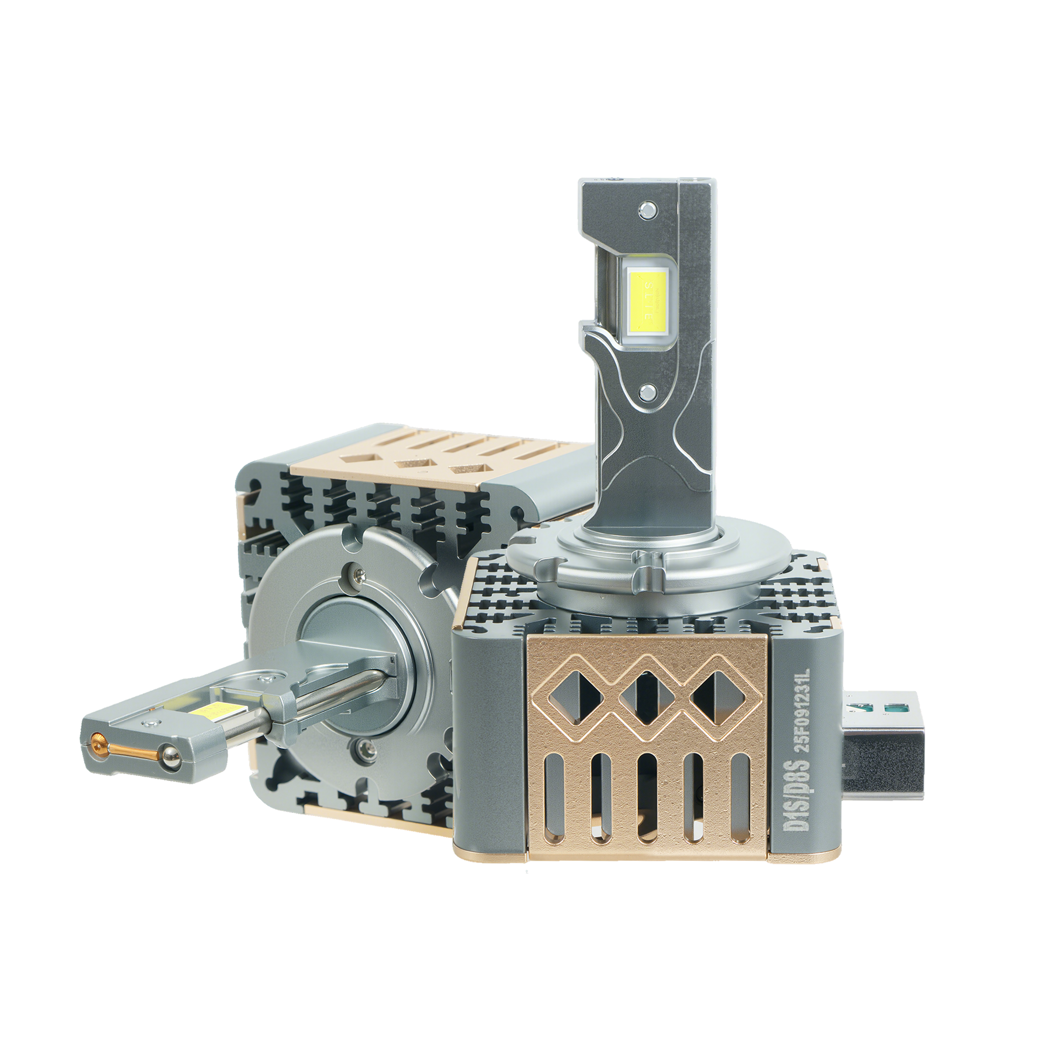 Kecerahan OEM 35W 10000LM 6000K Bohlam Lampu Depan LED Putih Dingin 1:1 D1S Bohlam HID Ukuran Bohlam Pengganti Xenon