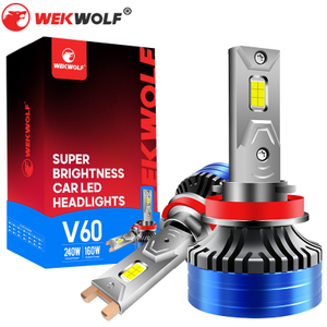 Bola lampu LED mobil 240W tinggi V60 H11