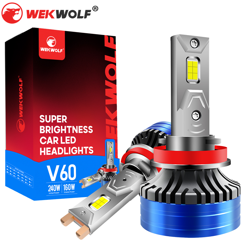 Bola lampu LED mobil 240W tinggi V60 H11