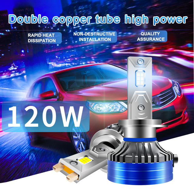 Grosir High Lumen 24000lm 6000k Cool White LED Headlamp Bohlam untuk Mobil V60 9005/HB3