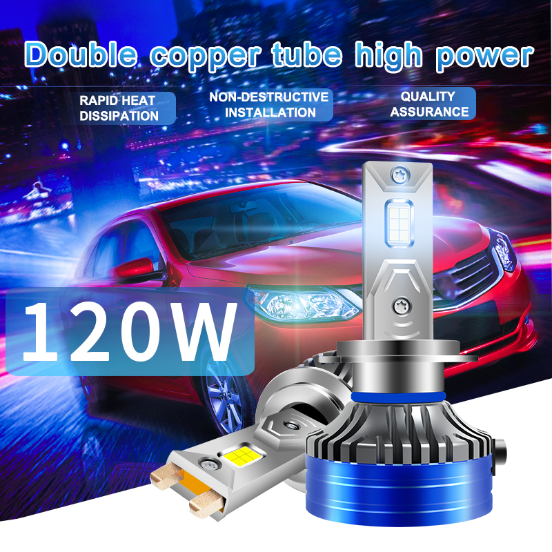 Bola lampu LED mobil 240W tinggi V60 H11