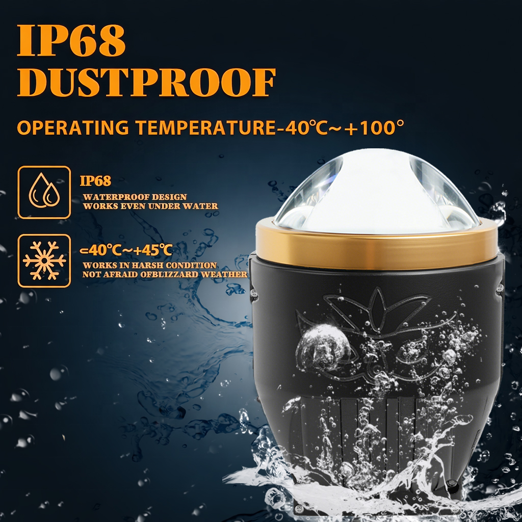 Grosir 3 Inci Tri-warna Dual Direct Mobil Bi Laser LED Lensa Proyektor Lampu Kabut 12V 75W untuk Toyota Honda Universal Lampu Kabut Retrofit