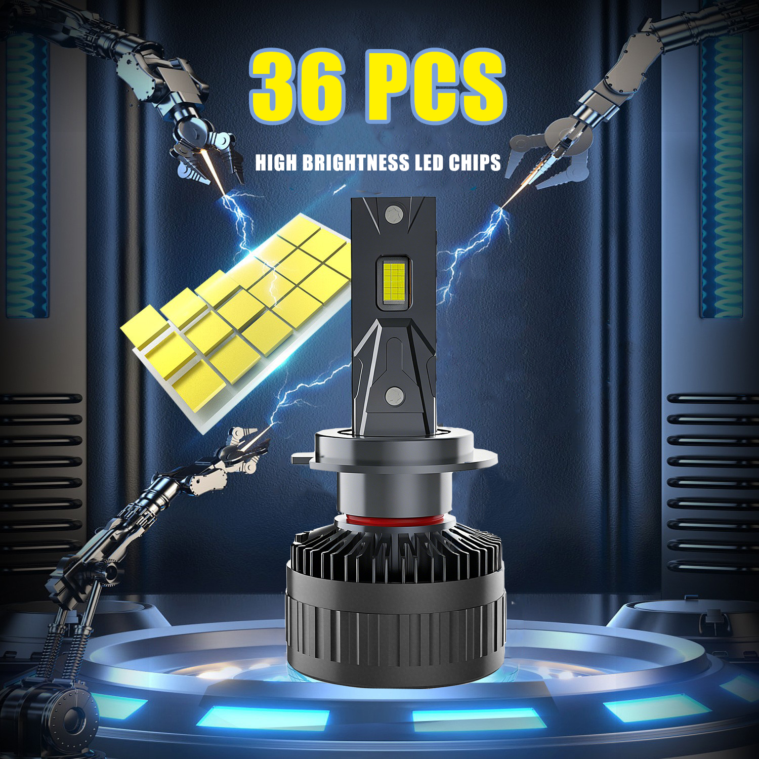 OEM ODM 130W 13000LM Tabung Tembaga Tunggal 6000K Bohlam Lampu Depan Mobil Universal Lampu Depan Led Otomatis