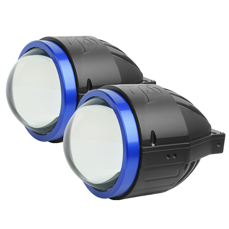 Waterproof 3 Inch Tiga Warna Balok Rendah Tinggi 3000K/4300K/6000K BI Projector Lensa LED FOG Light
