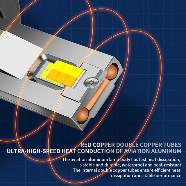 Harga Grosir Bohlam Lampu Mobil LED Tabung Tembaga Ganda 3 Warna 120W 13000LM Canbus 12V Lampu Depan Led Otomatis