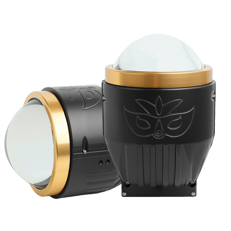 WEKWOLF 96W 9600lm Lampu LED LED Tiga Warna 3 Inch BI Laser Projector Lensa Lensa Kabut Untuk Mobil