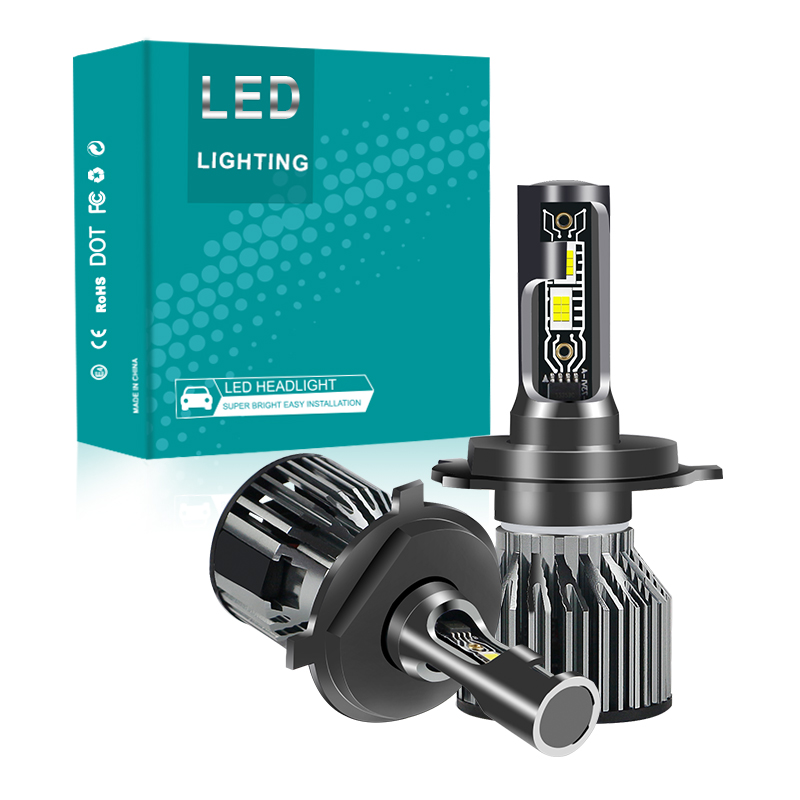 Lampu Depan Mobil LED 60W OEM/ODM Kustom 6000LM Bohlam Lampu Depan Otomotif Sinar Tinggi/Rendah