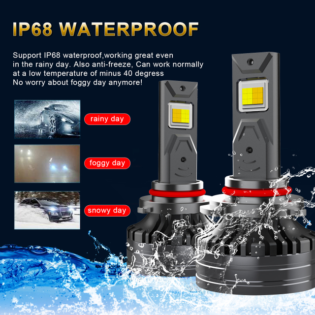 V60 Tricolor Series | SUPER Cerah 220W 22000LM MULTI Color Car LED Headlight Headlight