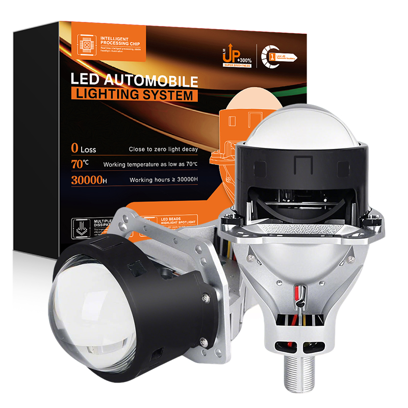 12V/24V 3 inci driver built-in dual balok ganda LED Lensa Lensa Lensa Lemah Lemah