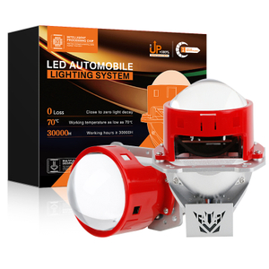 Grosir 3 inci ganda ganda balok ganda proyektor lensa lampu lampu depan untuk mobil