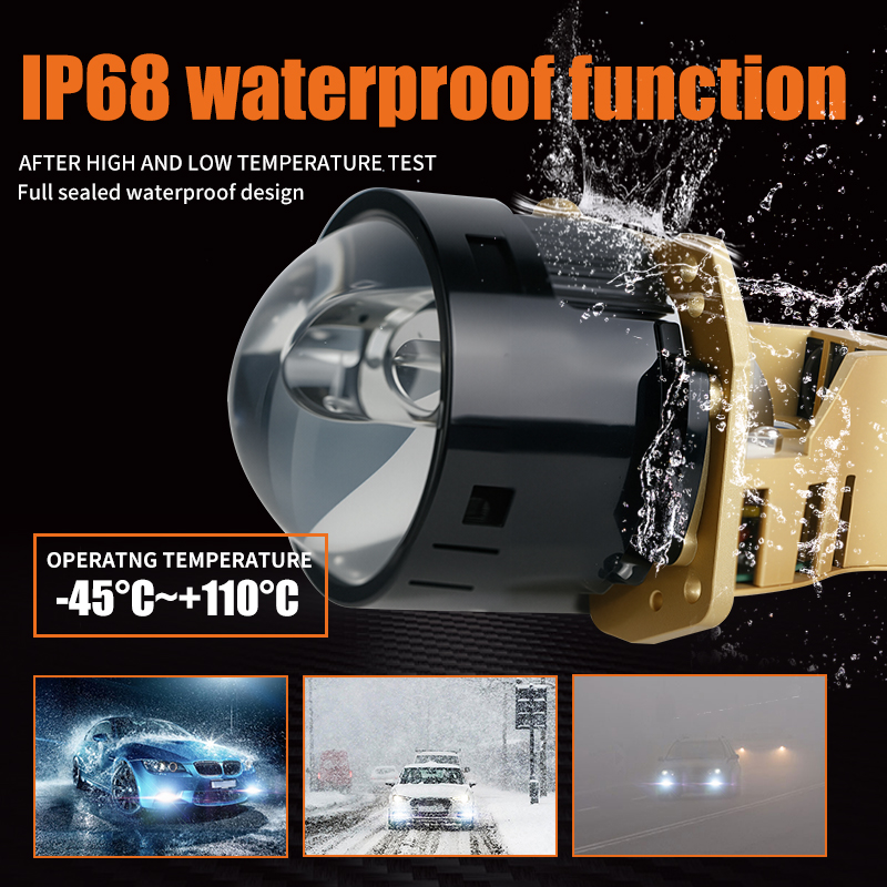 Seri T14 | 3 inci balok rendah tinggi non destruktif cangkir double rhd lhd bi led proyektor lensa lensa lampu lampu lampu