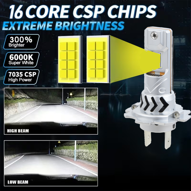 Seri V25SD | OEM ODM 1:1 Bohlam LED Plug & Play Ukuran Mini 56W 5600LM 6500K Putih Dingin Bohlam Lampu Depan Mobil LED Semua Dalam Satu